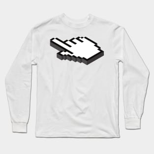 Isometric hand cursor clicking Long Sleeve T-Shirt